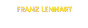 Der Vorname Franz Lennart